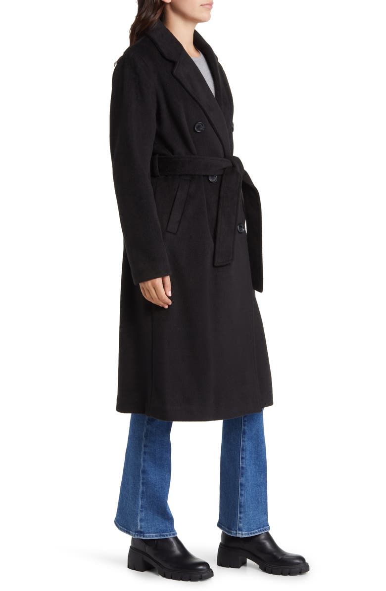 Sam Edelman Tie Waist Double Breasted Trench Coat, Alternate, color, 