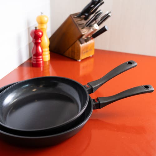 Alva Energy 8in & 9.5in Ceramic Nonstick Frying Pan Set In Black