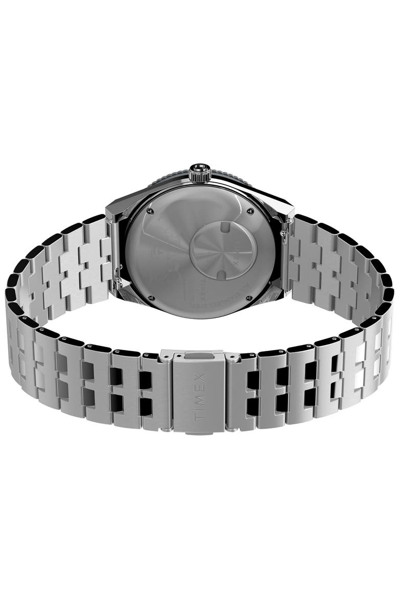 x Peanuts® Q Timex® GMT Bracelet Watch, 38mm, Alternate, color, STAINLESS STEEL