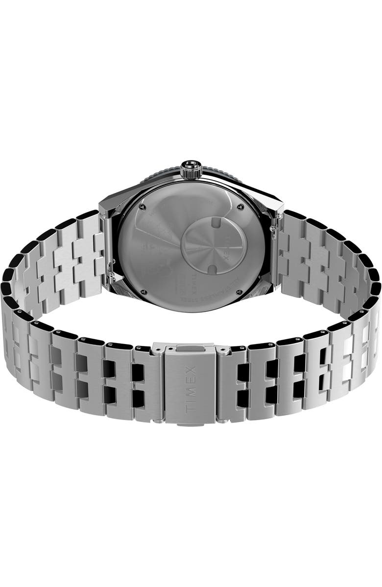 Timex<sup>®</sup> x Peanuts<sup>®</sup> Q Timex<sup>®</sup> GMT Bracelet Watch, 38mm, Alternate, color, Stainless Steel