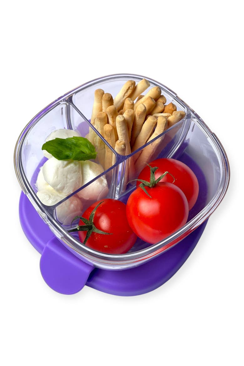 Snack Bowl with Leakproof lid, Main, color, Hazy Purple