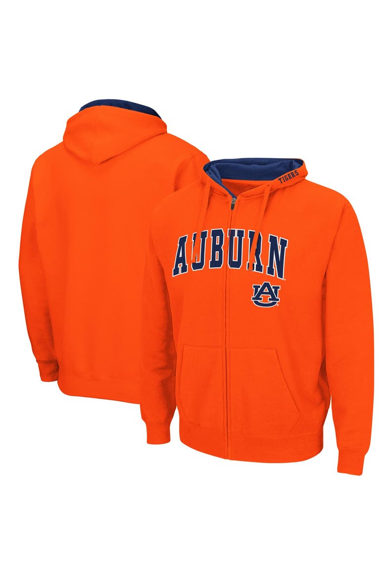 Men's Colosseum Orange Auburn Tigers Arch & Logo 3.0 Full-Zip Hoodie, Alternate, color, Orange