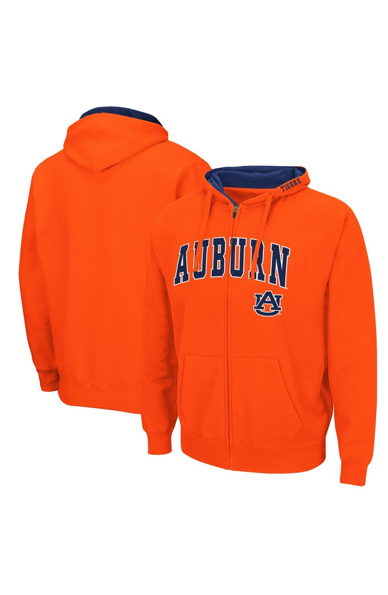COLOSSEUM Men's Colosseum Orange Auburn Tigers Arch & Logo 3.0 Full-Zip Hoodie, Alternate, color, Orange