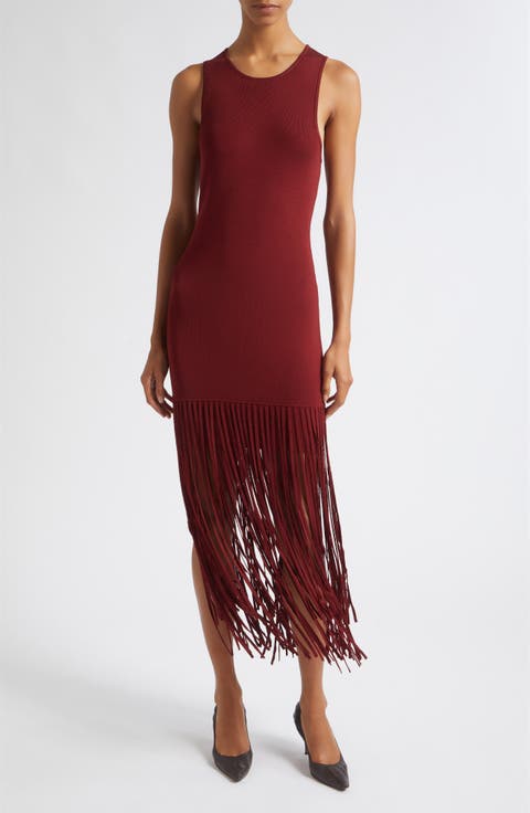 Margaux Fringe Hem Sweater Dress