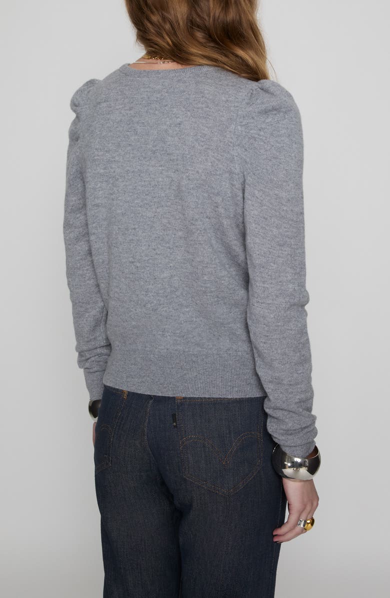 Rebecca Minkoff Janine Puff Shoulder Merino Wool V-Neck Sweater, Alternate, color,