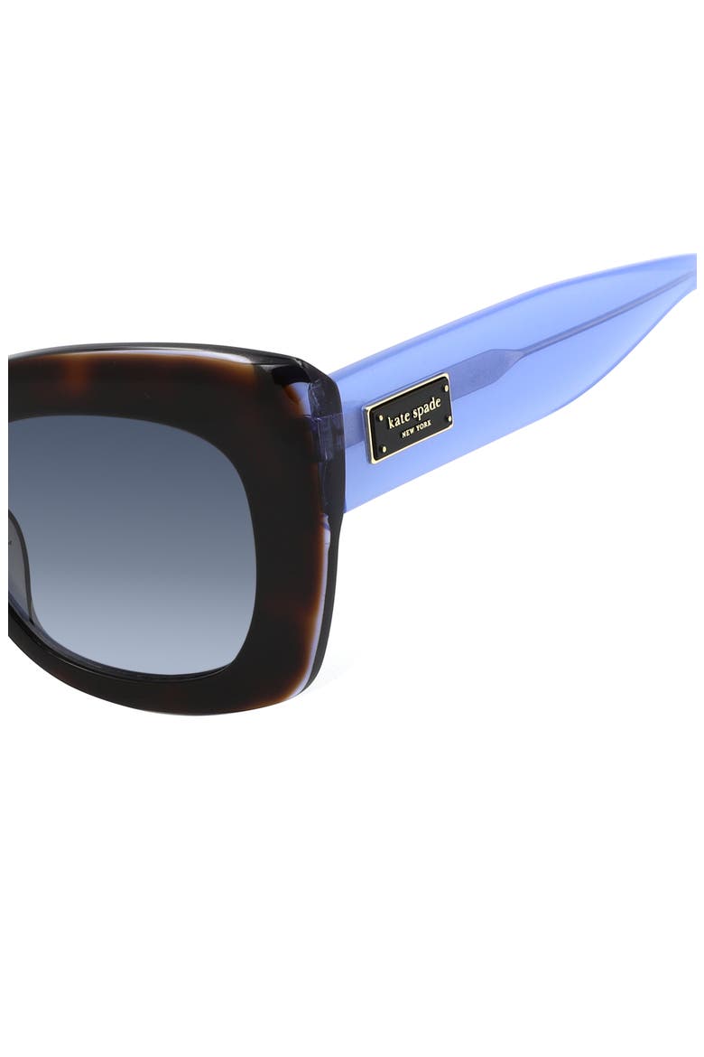 kalie 52mm gradient square sunglasses, Alternate, color, HAVANA BLUE/ DARK GREY SF
