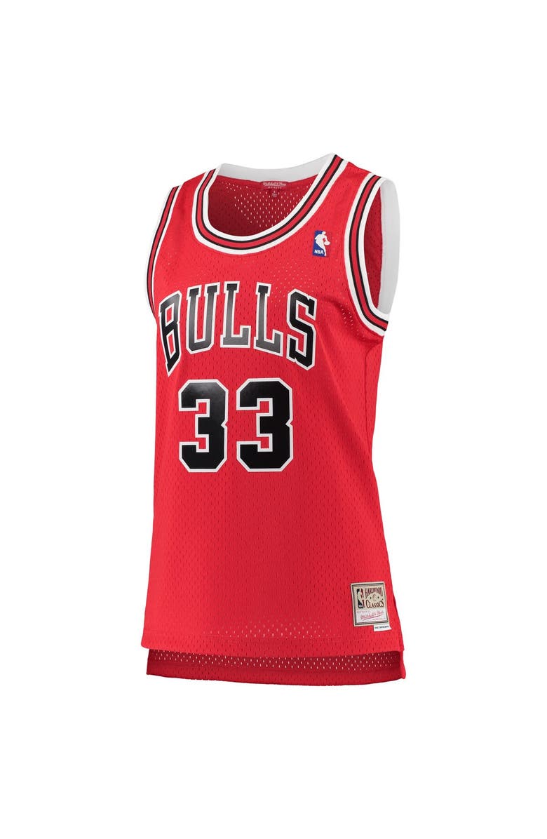 Mitchell & Ness Women's Mitchell & Ness Scottie Pippen Red Chicago Bulls 1997/98 Hardwood Classics Swingman Jersey, Alternate, color, 