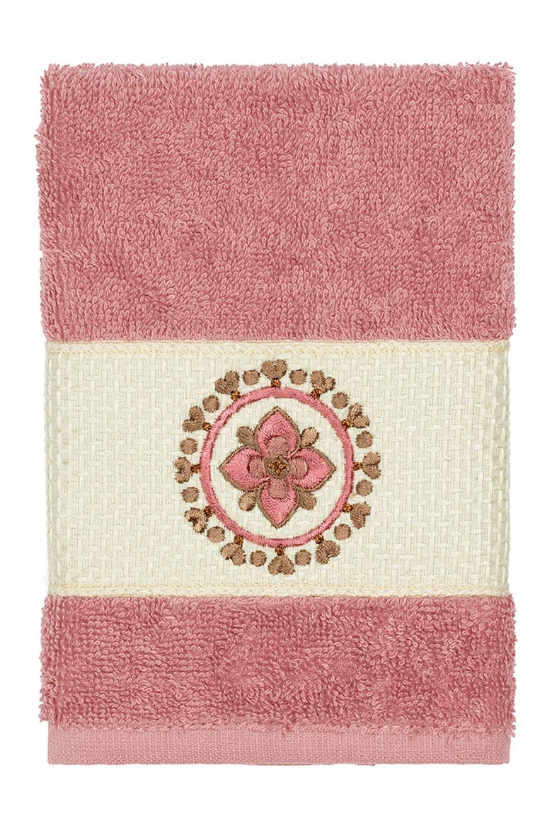 Isabelle 3-Piece Embellished Towel Set - Tea Rose, Alternate, color, TEA ROSE