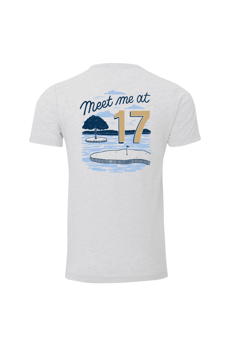 Men's Ahead  White THE PLAYERS Meet Me At 17 Instant Classic Tri-Blend T-Shirt, Alternate, color, White