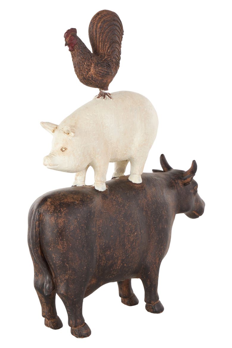 Farm Animal Sculpture, Alternate, color, BROWN MULTI
