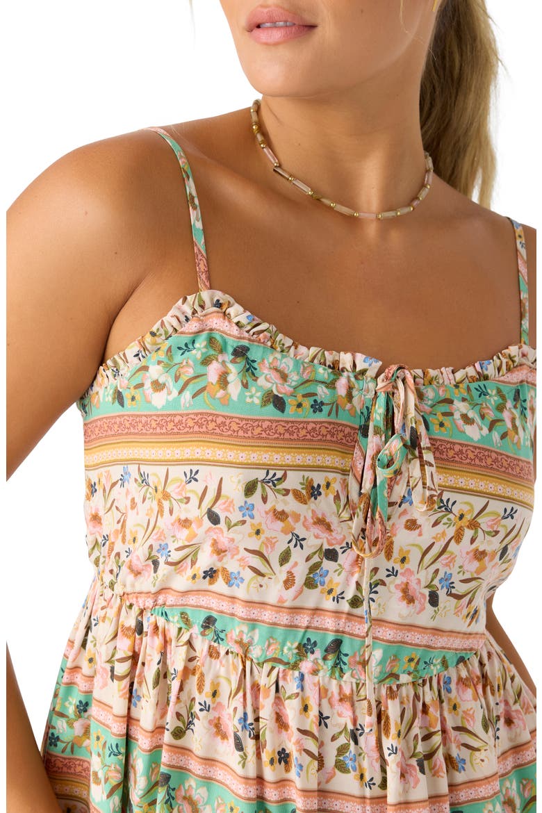 Delena Floral Minidress, Alternate, color, TAPIOCA