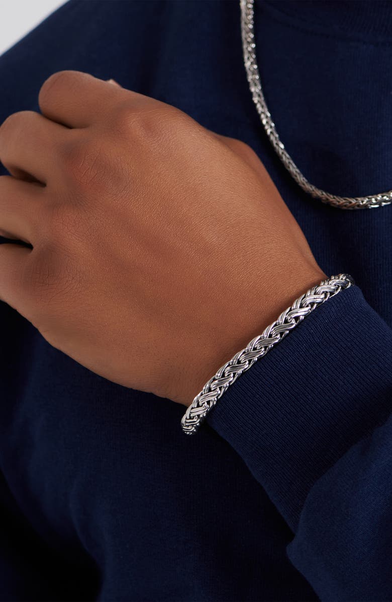 DEVATA Gender Inclusive Sterling Silver Paddy Oval 7mm Chain Necklace, Alternate, color, Silver