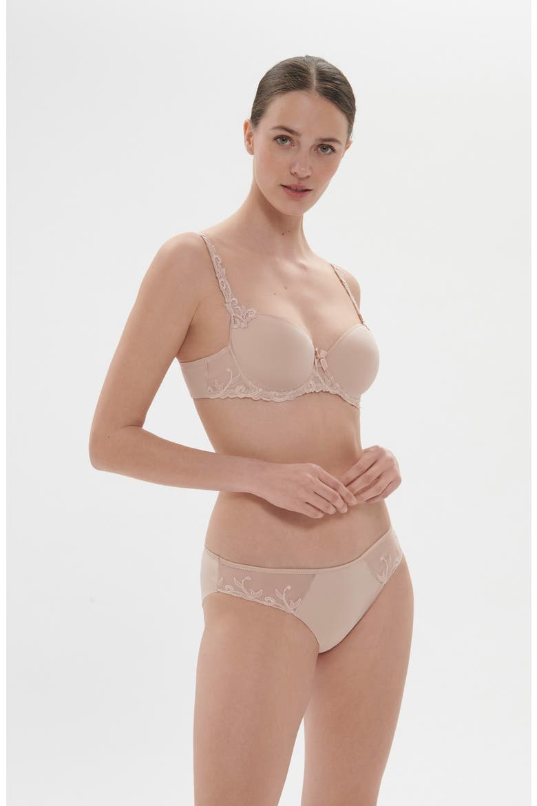 Andora Embroidered Bikini, Alternate, color, PEAU ROSE