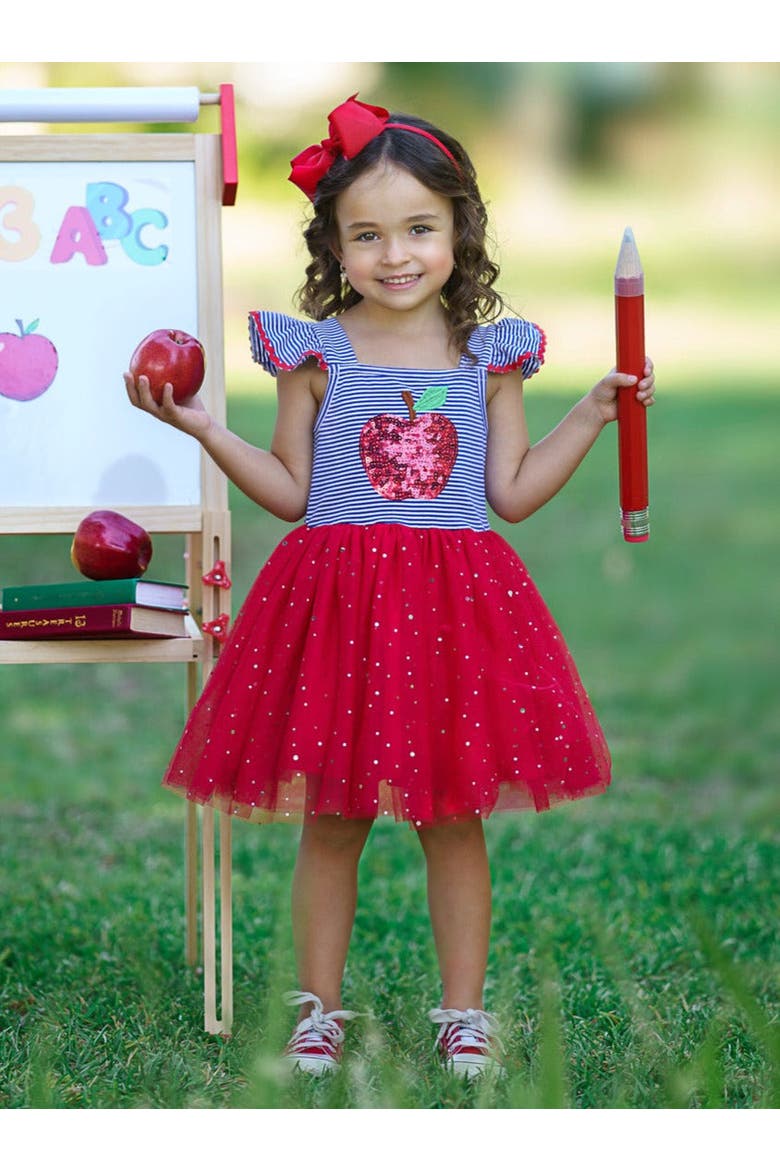 Cute  Attire Apple Sparkle Tutu Dress, Alternate, color, Red