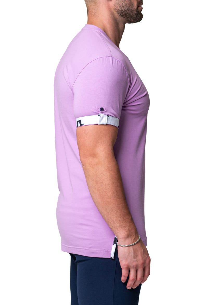 Vivaldi Solid Peace Purple V-Neck T-Shirt, Alternate, color, PURPLE