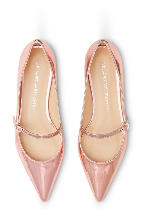 Stuart Weitzman Emilia Mini Mary Jane Flat In Pink Marshmallow