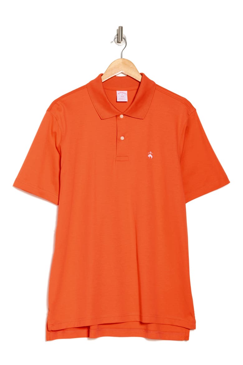 Cotton Interlock Polo, Alternate, color, FRESH SALMON