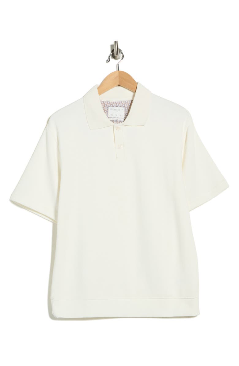 DENIM AND FLOWER Regular Fit Cotton Polo, Alternate, color, Off White