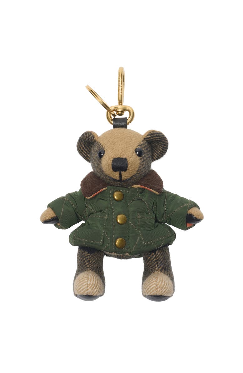 Burberry Thomas Bear Charm, Main, color, Shale Green