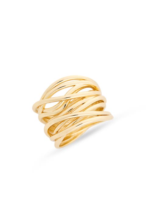 Sculpted Strand Ring