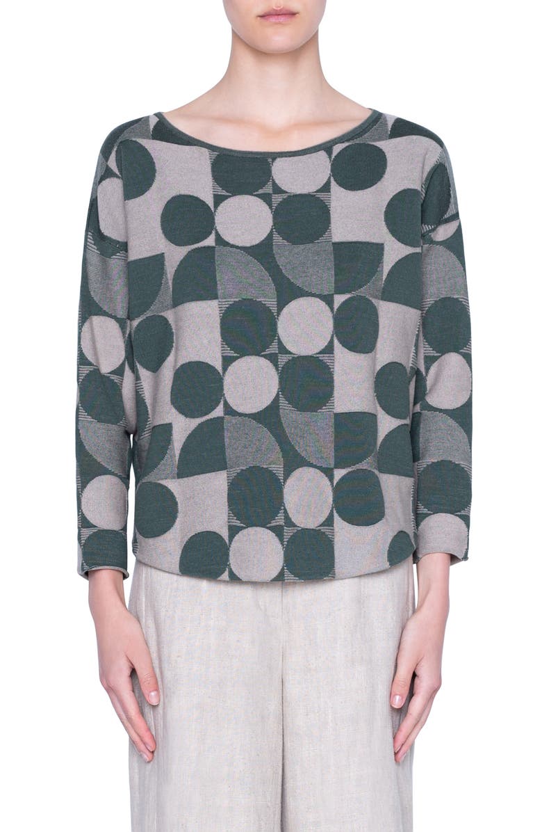 Akris punto Circlefield Intarsia Sweater, Main, color,