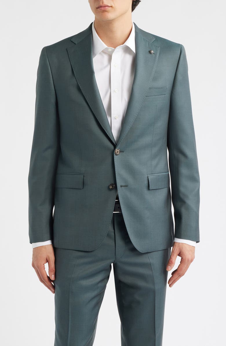 Jack Victor Esprit Solid Wool Suit, Alternate, color, Dark Teal