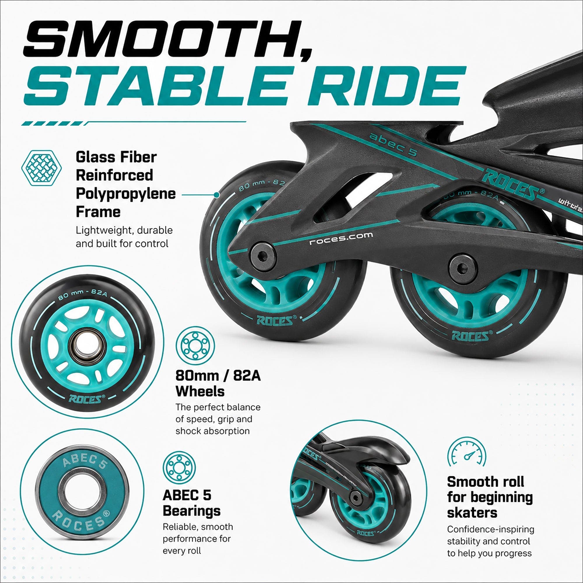 Icon Womens Inline Skates, Alternate, color, Black/Aqua