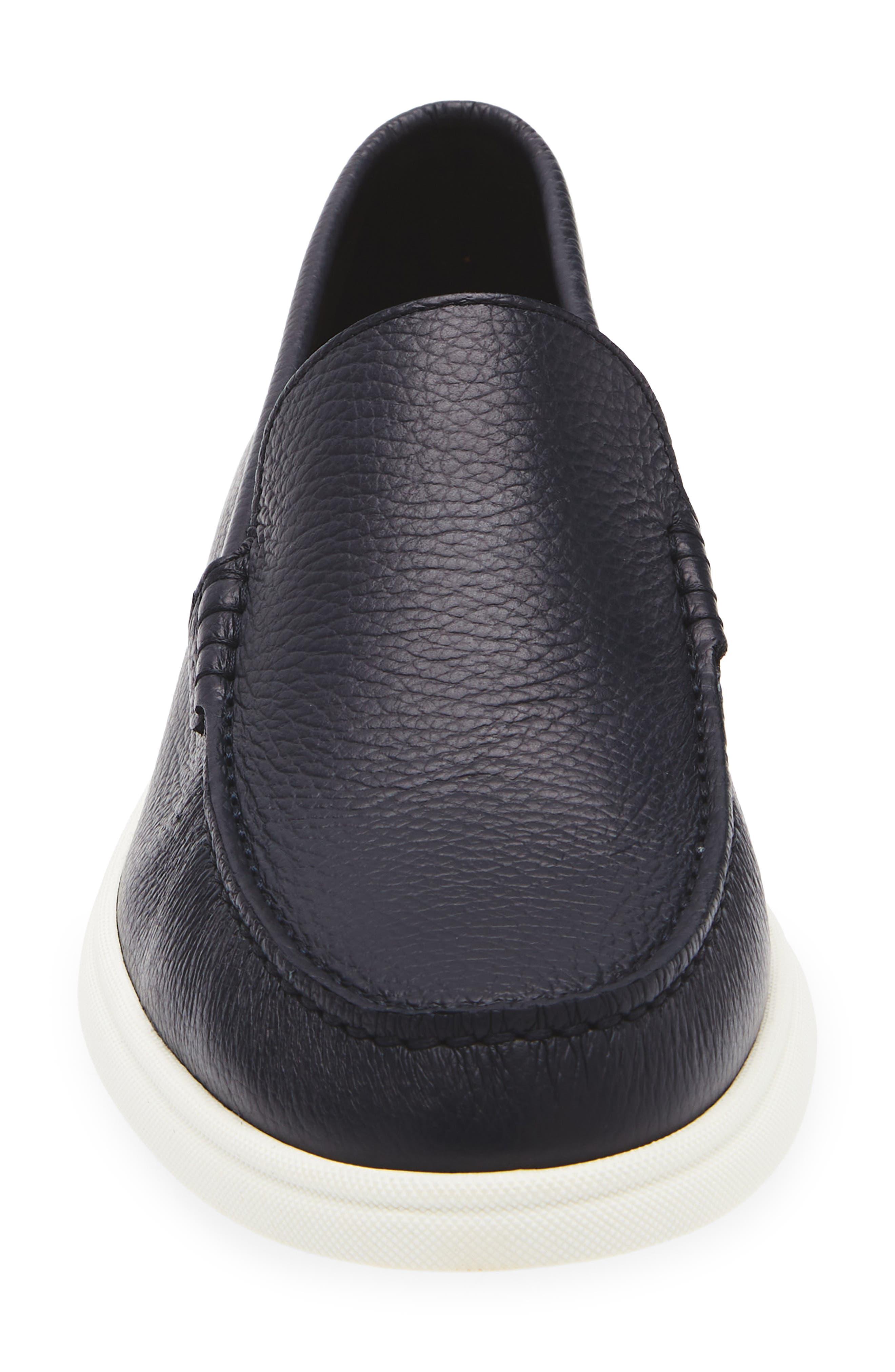 BOSS Sienne Moc Toe Slip-On Sneaker, Alternate, color, Dark Blue