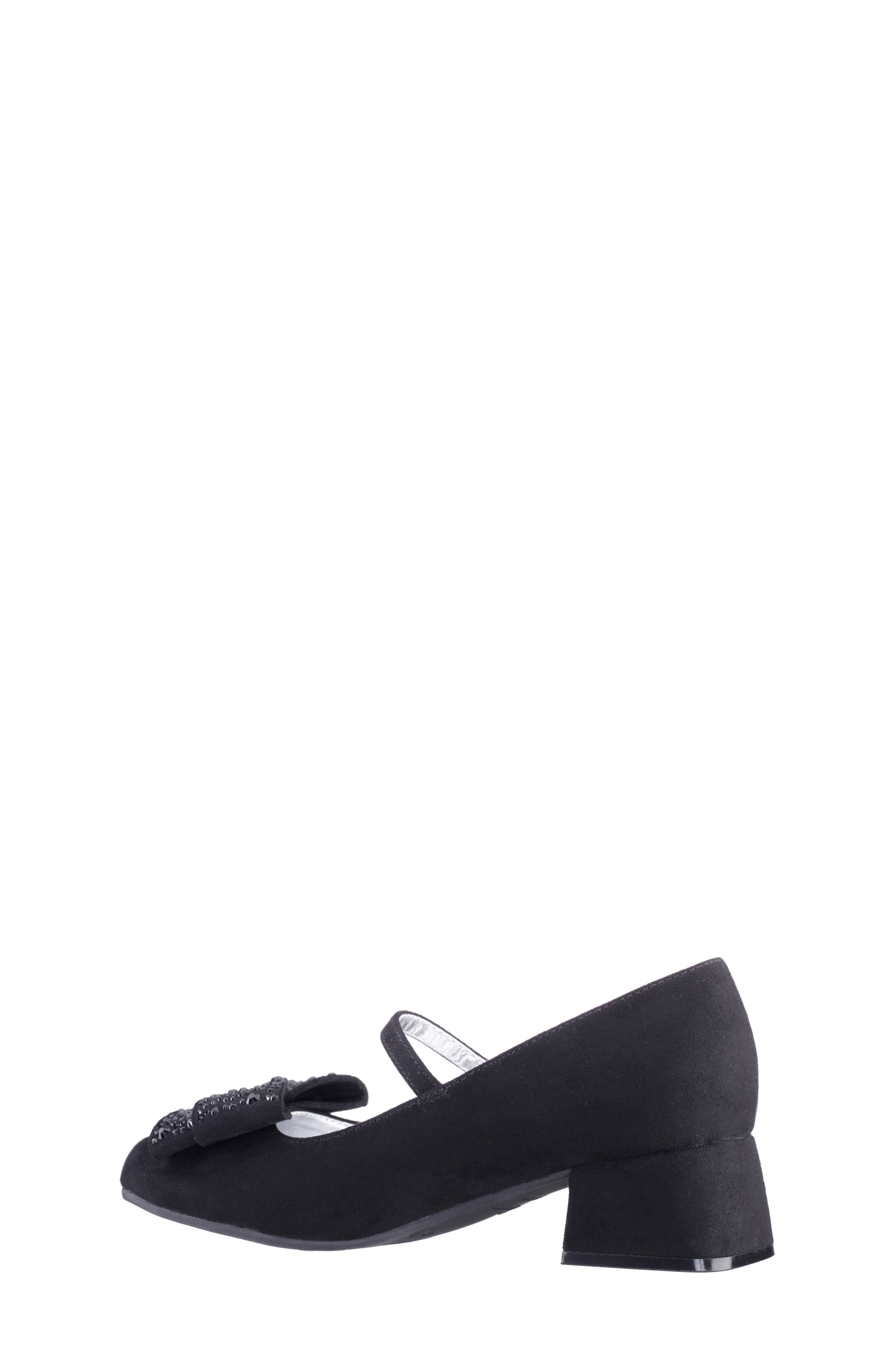 Nina Kids' Nole Mary Jane Pump, Alternate, color, Black Microsuede