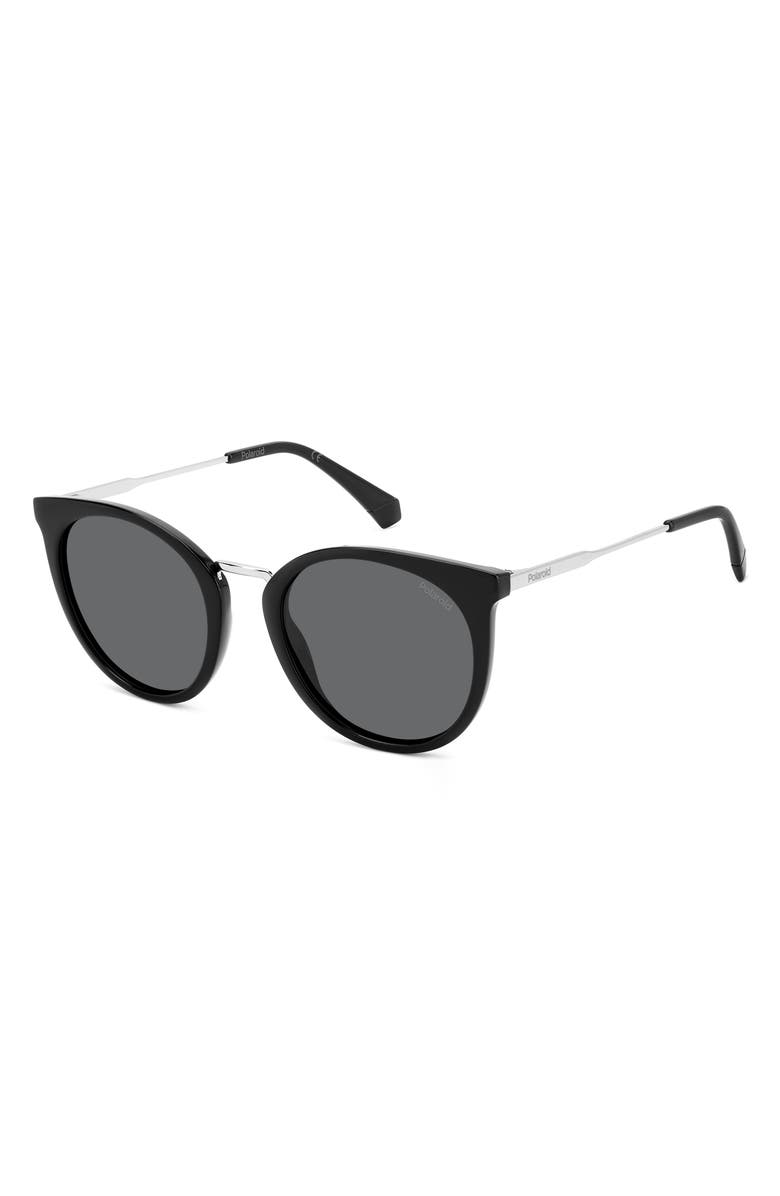 Polaroid 53mm Polarized Round Sunglasses, Alternate, color, 
