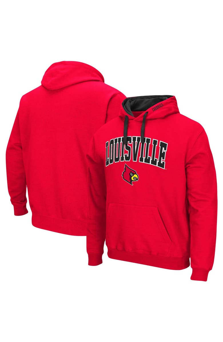 COLOSSEUM Men's Colosseum Red Louisville Cardinals Big & Tall Arch & Logo 2.0 Pullover Hoodie, Main, color, Red