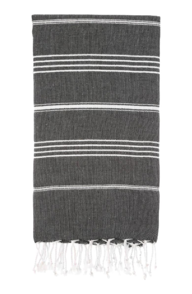Eco Hilana Pure Series Sustainable Turkish Towel, Main, color, Black