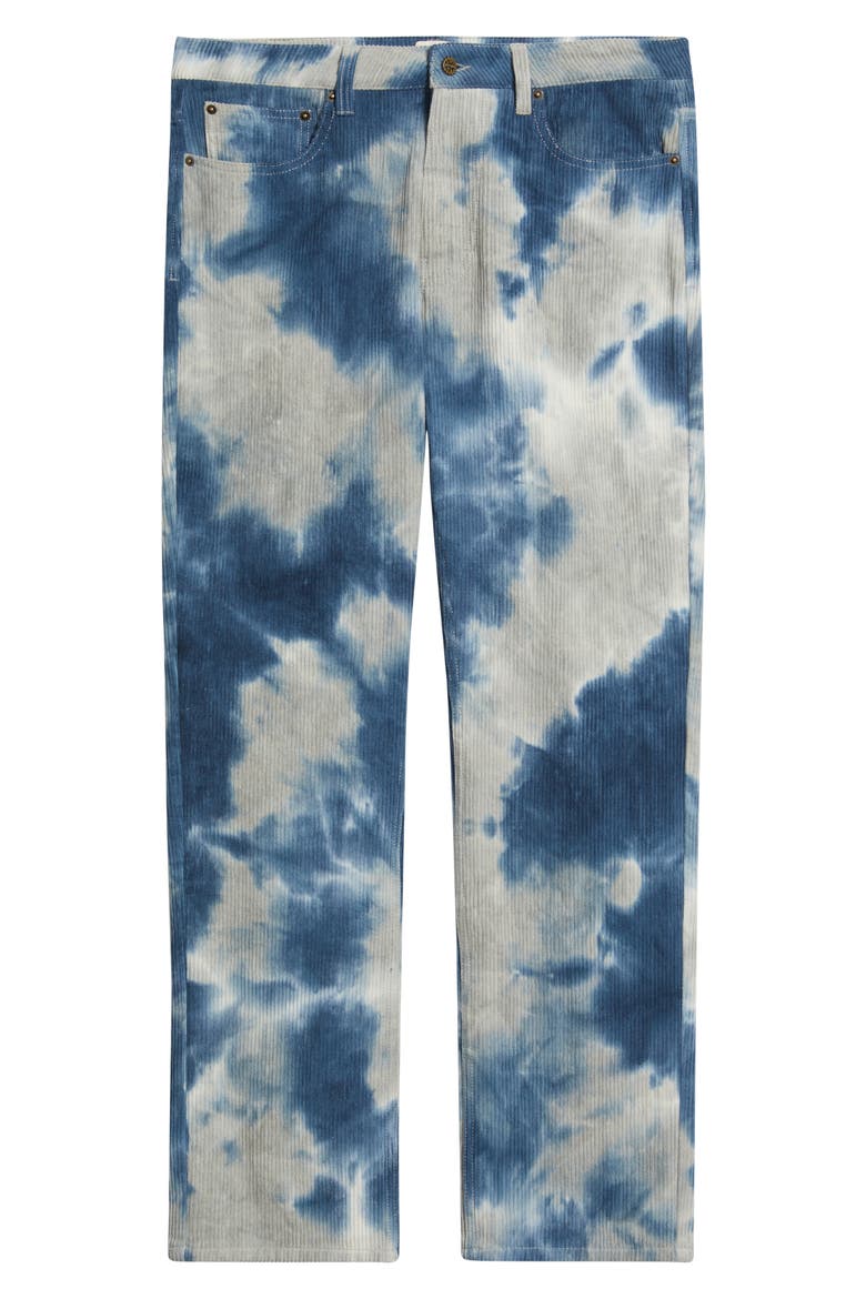 Curtis Tie Dye Cotton Corduroy Pants, Alternate, color, BLUE