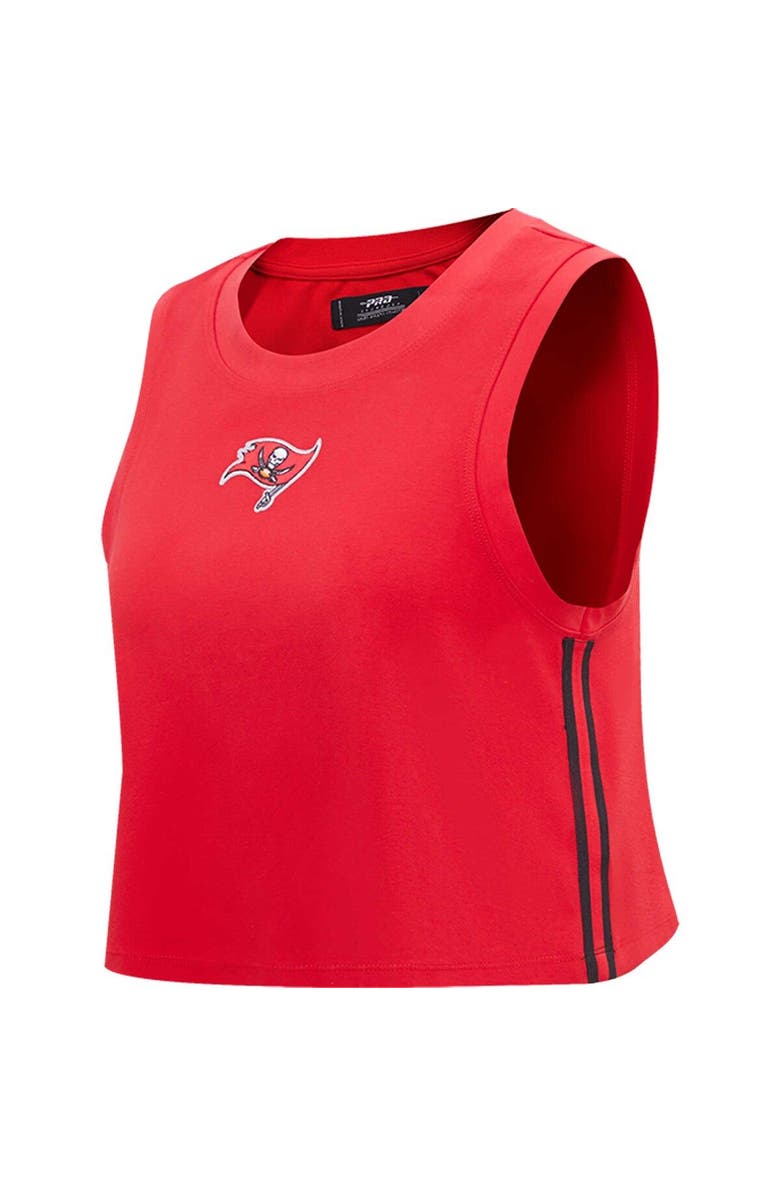PRO STANDARD Women's Pro Standard  Red Tampa Bay Buccaneers Ombre Wordmark Classic Cropped Tank Top, Alternate, color, 