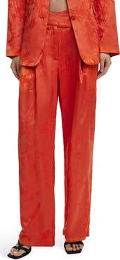Desigual Floral Embroidery Wide Leg Pants