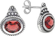 YS GEMS Garnet Drop Earrings