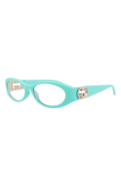Gucci 54mm Oval Sunglasses In Green