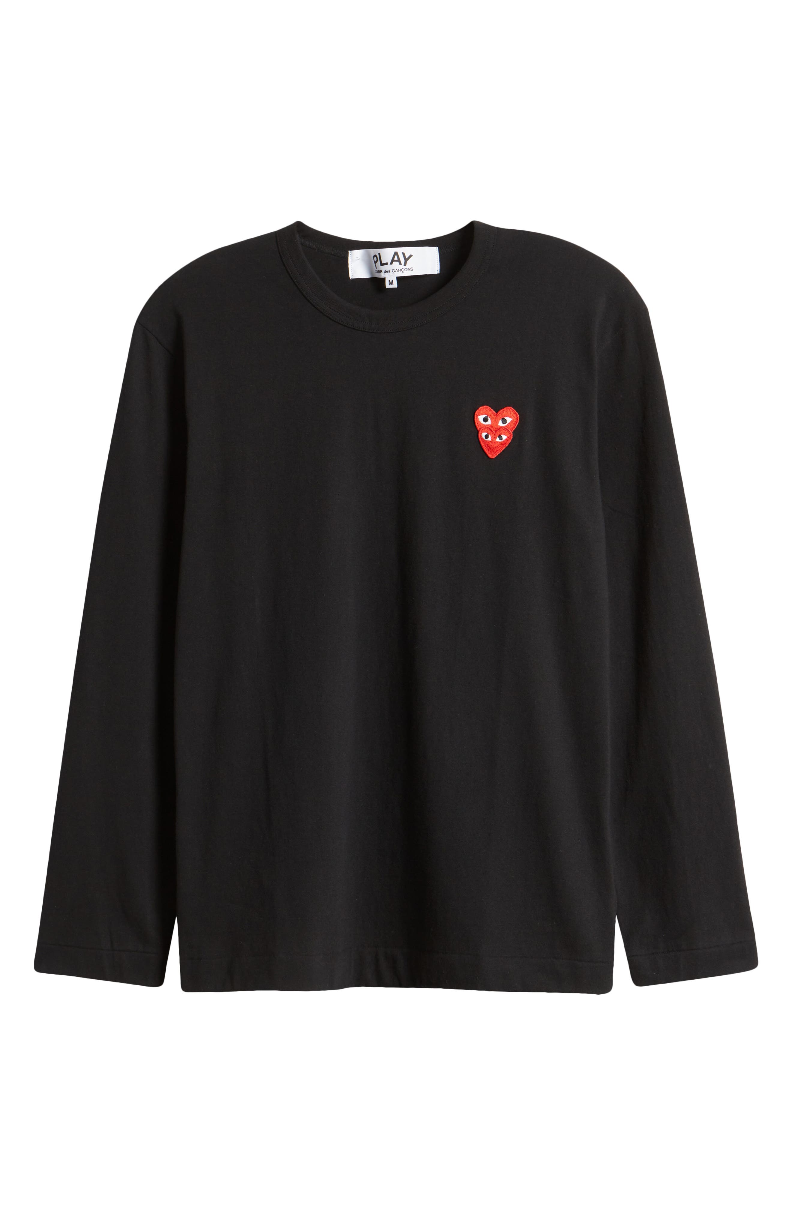 Comme des Garçons PLAY Overlapping Heart Long Sleeve T-Shirt (Men