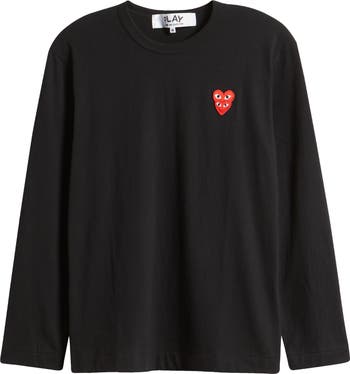 Comme des Garçons PLAY Overlapping Heart Long Sleeve T-Shirt