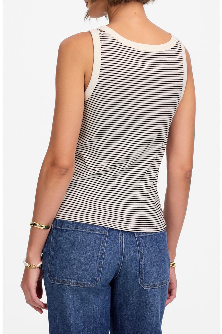 Essential High Neck Rib Tank, Alternate, color, LIGHTHOUSE