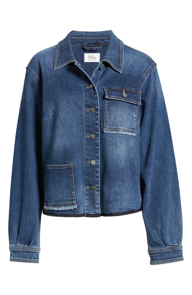 Wash Lab Denim Maddie Denim Jacket, Alternate, color, Sail Blue