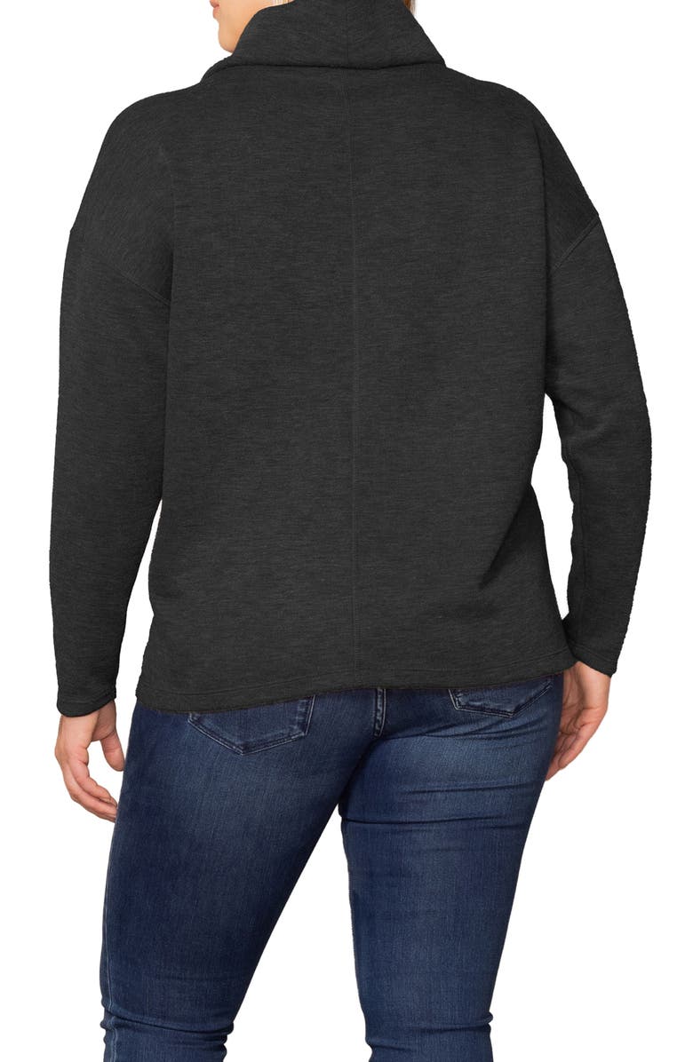 Kiyonna Astrid Turtleneck Sweater, Alternate, color, Black Noir