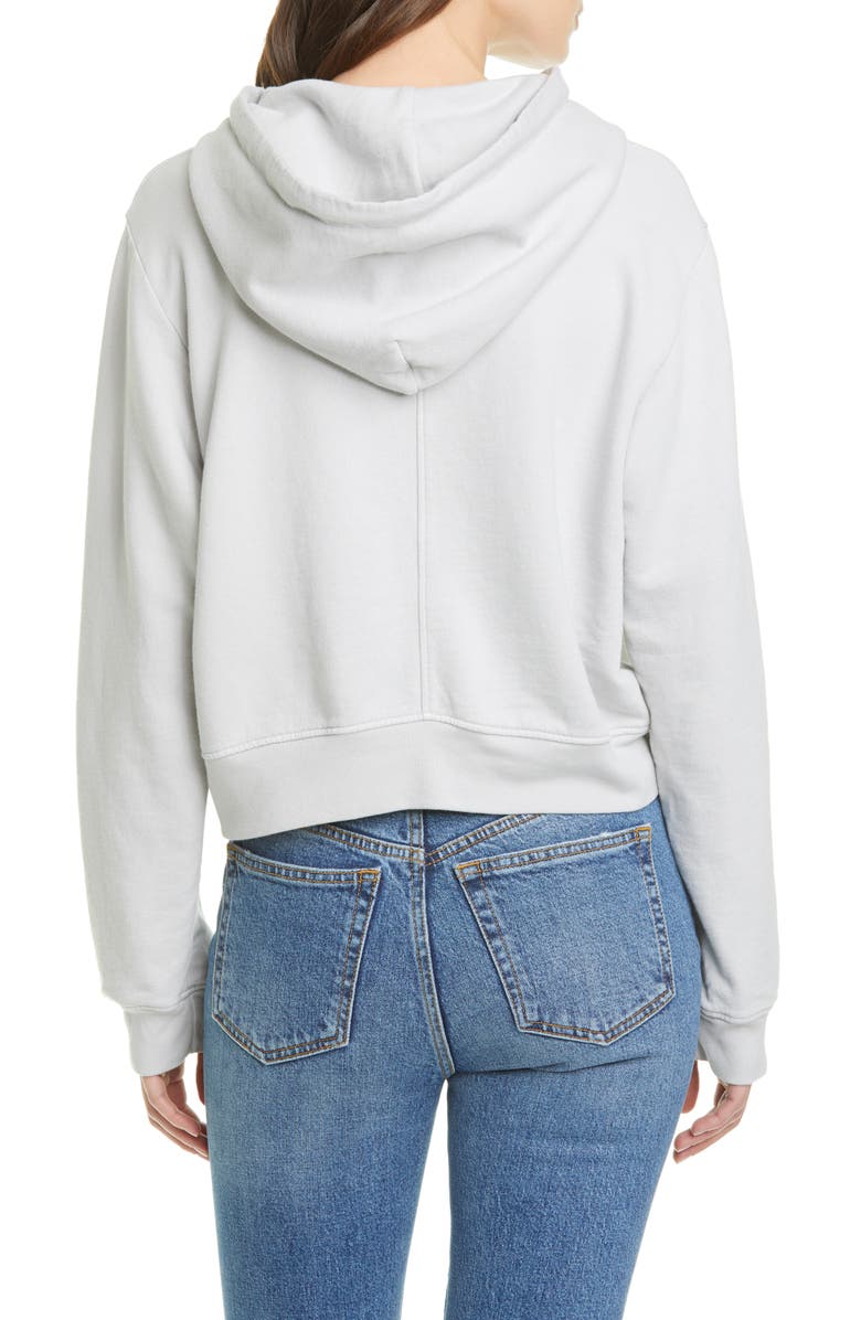COTTON CITIZEN Milan Crop Distressed Hoodie, Alternate, color,