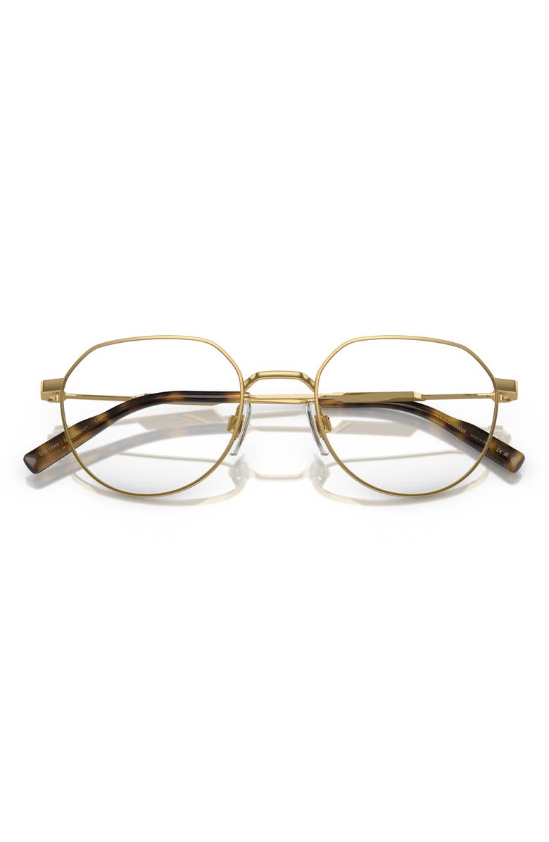 Dolce&Gabbana 52mm Phantos Optical Glasses, Alternate, color, Gold