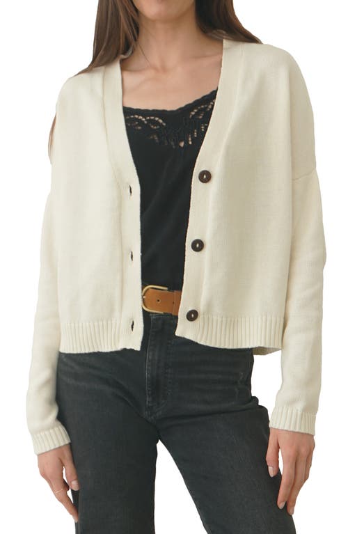 Paneros Clothing Diana Cropped Cardigan In Oat Milk