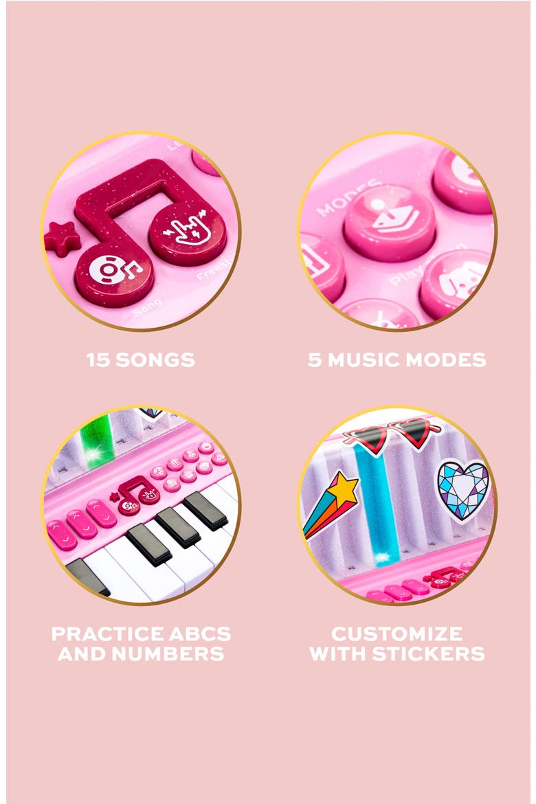 Preschool Toy Light Up Piano, Alternate, color, LIGHT/ PASTEL PINK
