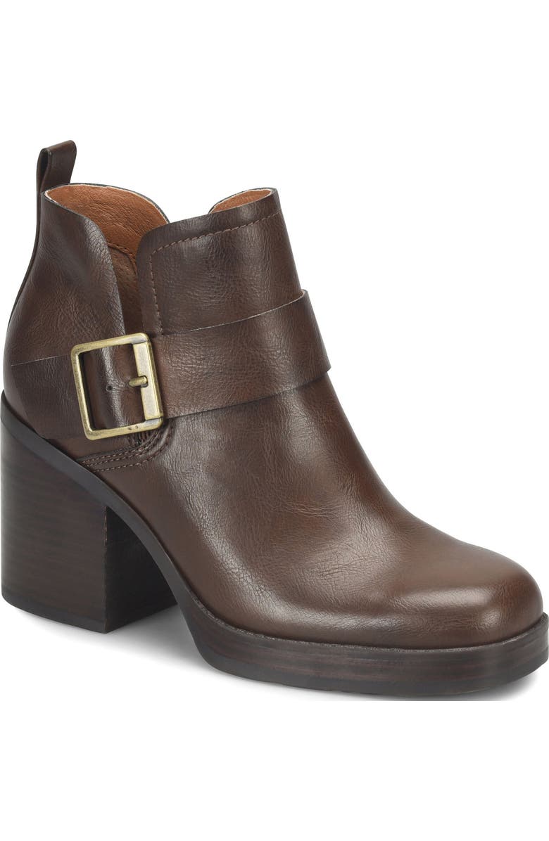 KORKS Kari Block Heel Bootie, Main, color, Dark Brown