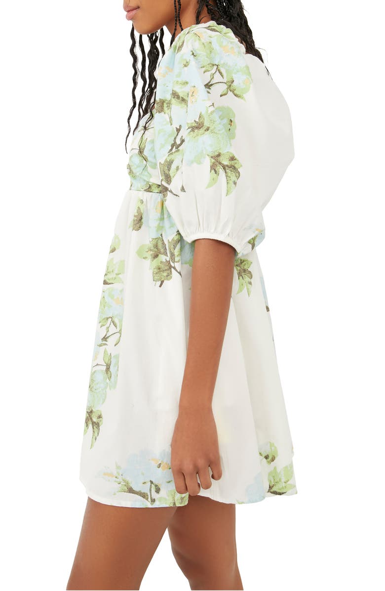 Free People Peony Puff Sleeve Babydoll Dress, Alternate, color,