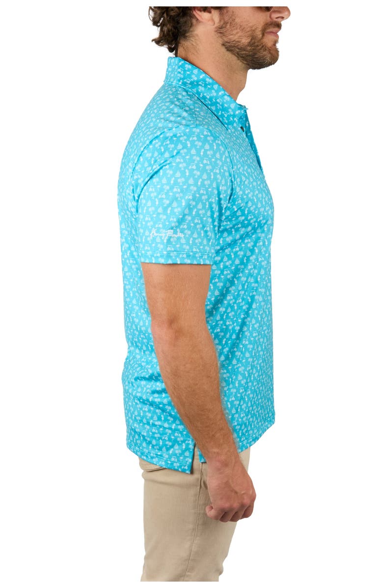 Kenny Flowers The Afternoon Round - Aqua - Golf Shirt, Alternate, color, Aqua
