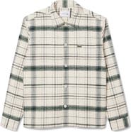 Lacoste Plaid Flannel Button-Up Overshirt